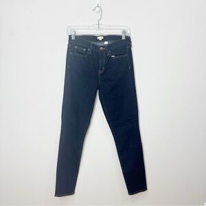 Jcrew Mid Rise Skinny Jeans Dark Wash Blue Denim Stretch